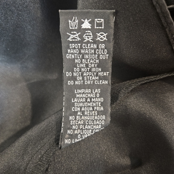 R&M Richards Black Satin & Sequined Lace A-Line High-Low Maxi Dress - Picture 14 of 14